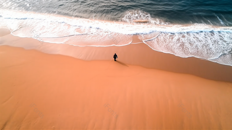 沙滩海浪人看日落健康生活方式自由方式实拍,高清,摄影图,摄影图片,图片大全,摄影图免费下载